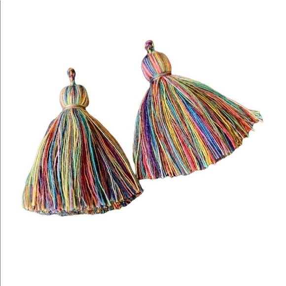 Multi Colored Cotton Tassels (2) - Picture 1 of 3